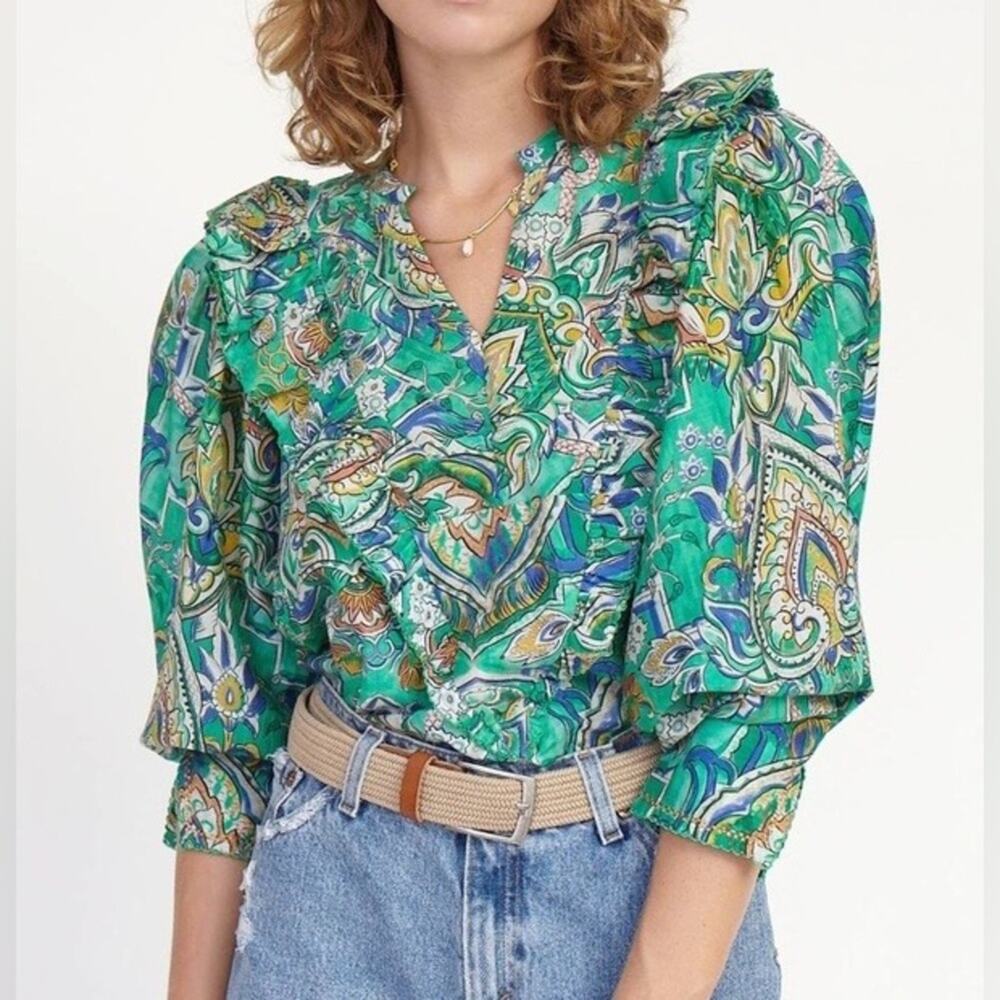 CHUFY Ancient Burma Zeya Puff Sleeve Blouse - Picture 2 of 5